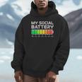 Social Battery Low Energy Antisocial Introvert Unisex Hoodie Social Battery Low Energy Antisocial Introvert Unisex Hoodie