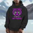 I Wear Purple In Memory Of Friend Alzheimers Heart Graphic Unisex Hoodie I Wear Purple In Memory Of Friend Alzheimers Heart Graphic Unisex Hoodie