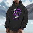 I Wear Purple In Memory For My Wife Dementia Awareness Unisex Hoodie