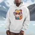 Adorable Book Lover Chipmunk With Reading Glasses Cute Premium Unisex Hoodie