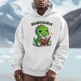 Book Lover Reading Dinosaur Readosaurus Library Unisex Hoodie