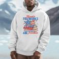 Books Fireworks And Freedom 4th Of July Book Lover Unisex Hoodie