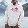 Class Of 2024 Pink For Girls And Women Graduation Unisex Hoodie