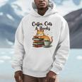 Coffee Cats And Books Lover For Women & Girls Coffee Unisex Hoodie