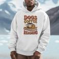 Dogs Coffee Reading Book Lover Unisex Hoodie Dogs Coffee Reading Book Lover Unisex Hoodie