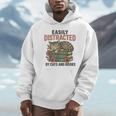Easily Distracted By Cats And Books Vintage Unisex Hoodie