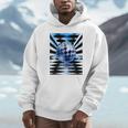 Frutiger Aero Aesthetic Tech Checkered Room Orb Sky Raglan Baseball Tee Unisex Hoodie