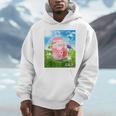 Frutiger Aero Aesthetic Tech Kawaii Strawberry Milk Fishes Raglan Baseball Tee Unisex Hoodie