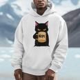 Nope Coffee Cat – Introvert Humor Monday Kitty Unisex Hoodie