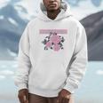 Nostalgia 80s 90s Retro Style Graphics Rose Pink Flower Unisex Hoodie