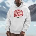 Overstimulated But Festive – Christmas Introvert Humor Unisex Hoodie