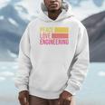 Peace Love Engineering Engineer School Graduation Retro Unisex Hoodie