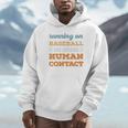 Running On Baseball Social Introvert Humor Vintage Unisex Hoodie Running On Baseball Social Introvert Humor Vintage Unisex Hoodie