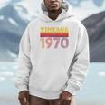Vintage 1970 Retro Style 70's Born Nostalgia Vibes Birthday Premium Tri-Blend Unisex Hoodie