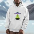 I Wanna Go Home Introvert UFO UAP Flying Saucer Trippy Alien Unisex Hoodie
