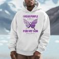 I Wear Purple In Memory For My Son Epilepsy Awareness Ribbon Unisex Hoodie