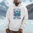 I Wear Teal Purple In Memory Of My Dad Suicide Awareness Unisex Hoodie