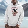 Women's Cat Books Romantic Floral Aesthetic Book Lover Cat Owner Unisex Hoodie