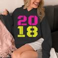 2018 Big Neon Numbers For The New Year Or Graduation Unisex Hoodie