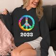 2033 Graduation Class Year Tie Dye Peace Sign Unisex Hoodie