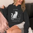 Antisocial Introvert Cat With Coffee On Computer Emo Goth For Men Women Unisex Hoodie