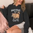 Anxious But Cute Anxiety Meme Cat Lover Introvert For Men Women Unisex Hoodie