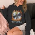 Buffering Glitched CD On Fire 2000s Nostalgia Unisex Hoodie