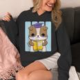 Bulldog Anime Pup Graduation Unisex Hoodie