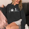 Cat Book Coffee Lover Heartbeat Cat Lover Book Lover Unisex Hoodie Cat Book Coffee Lover Heartbeat Cat Lover Book Lover Unisex Hoodie