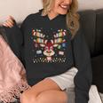 Christmas Librarian Reindeer Matching Book Lover Unisex Hoodie