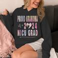 Colorful Proud Grandma 2024 NICU Graduate Baby Graduation Unisex Hoodie