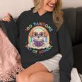 Cute 100th Day Of School 100 Days Dog Reading Book Rainbow Unisex Hoodie