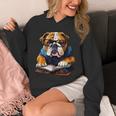 Cute Dog English Bulldog Reading Book Unisex Hoodie Cute Dog English Bulldog Reading Book Unisex Hoodie