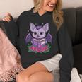 Cute Pastel Goth Bat Reading Book Unisex Hoodie