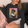 Educated Afro Girl Reading Book Lover History Month Unisex Hoodie Educated Afro Girl Reading Book Lover History Month Unisex Hoodie