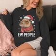 Ew People Capybara Christmas Introvert Holiday Humor Unisex Hoodie