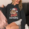 Ew People Capybara Christmas Introvert Holiday Humor Unisex Hoodie Ew People Capybara Christmas Introvert Holiday Humor Unisex Hoodie