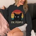 Ew People Introvert Cat Lover Cat Lady Vintage Unisex Hoodie