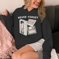Never Forget VHS Tape Cassette Floppy Disk Nostalgia 80s 90s Unisex Hoodie