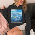 Frutiger Aero Aesthetic Tech Ocean Underwater Fishes Unisex Hoodie