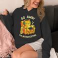 Go Away I'm Introverting Cat Coffee Headphones Unisex Hoodie