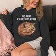 Go Away I'm Introverting Cat Introvert Men Women Girls Kids Unisex Hoodie