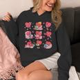 Hearts Reading Book Lovers All Booked For Valentine Unisex Hoodie