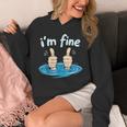 I'm Fine Drowning Thumbs Up Introvert Meme Humor Unisex Hoodie