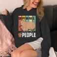 Introvert Capybara Rodent Animal Lover Antisocial Retro Unisex Hoodie