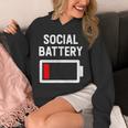 Introvert Low Social Battery Level Anti Social People Unisex Hoodie Introvert Low Social Battery Level Anti Social People Unisex Hoodie