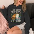 I Just Want To Read Books And Pet Cats Introvert Unisex Hoodie I Just Want To Read Books And Pet Cats Introvert Unisex Hoodie