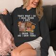 Knitting Reading Books Drinking Tea Knitter Knit Unisex Hoodie