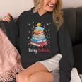 Merry Bookmas Book Christmas Tree Lights Xmas Men Women Kids Unisex Hoodie