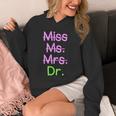 MIss Ms Mrs Dr Graduation Phd Pink And Green Class 2021 Unisex Hoodie